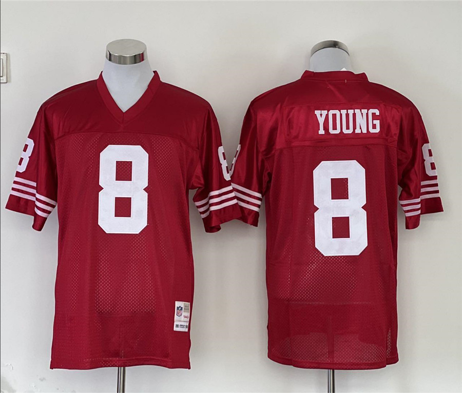 Men's San Francisco 49ers Steve Young Mitchell & Ness Scarlet Legacy Jersey